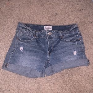 Y2k aeropostale cuffed jean shorts